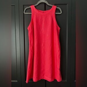 A New Day coral linen dress, size M, EUC